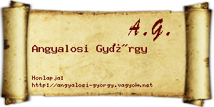 Angyalosi György névjegykártya