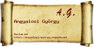 Angyalosi György névjegykártya